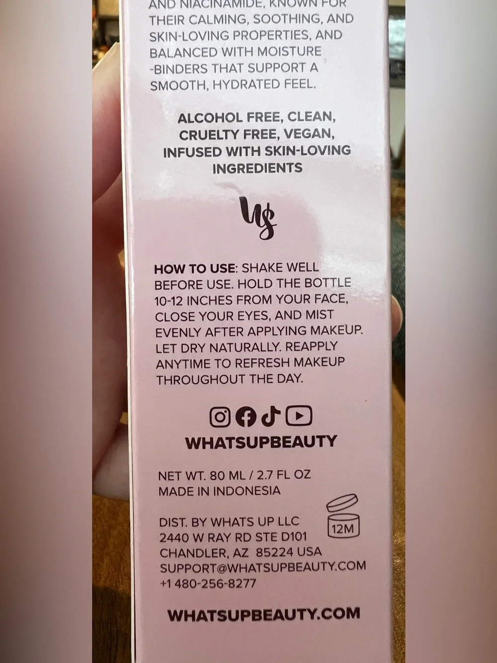 WHATS UP BEAUTY ROSEHIPPITY SETTING & REFRESHING SPRAY 80ML/2.7 FL OZ - NEW
